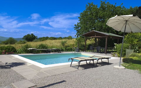 Casetta i Ciliegi: Have, Sommerhus, Stuehus, Skygge, Landscaping, Estate, Gård, Backyard, Stenmur, Hacienda