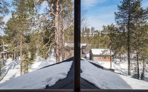 Katajarinne B: Sne, Træ, Vinter, Sommerhus, Hus, Tag, Hjem, Fryser, Bjælkehytte, Kvist