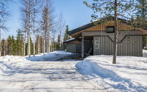 Mustalampi 5 Satakieli: Træ, Sne, Sommerhus, Vinter, Tag, Hjem, Fryser, Bjælkehytte, Sidespor, Hældning