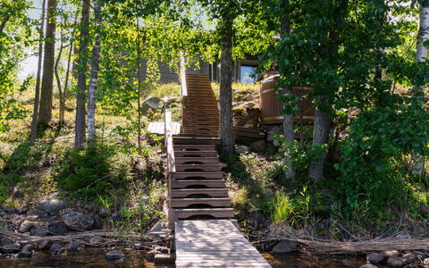 Hot Pool Cottage Iitu: Træ, Træ, Dok, Boardwalk, Planke, Skov, Bagagerum, Hårdttræ, Woodland, Naturreservat