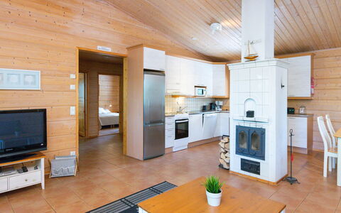 Hot Pool Cottage Iitu: Køkken, Træ, Gulvbelægning, Indretning, Loft, Etage, Værelse, Møbel, Køkken Apparat, Countertop