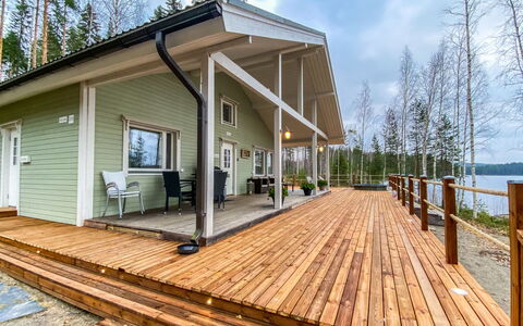 Villa Sipilä: Træ, Sommerhus, Bjælkehytte, Skov, Skur, Garden Bygninger, Lærk, Woodland, Bejdse