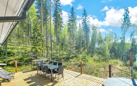 Villa Sipilä: Træ, Sommerhus, Bjælkehytte, Skov, Skur, Garden Bygninger, Lærk, Woodland, Bejdse