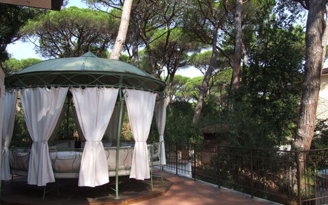 Villa Pineta: Gazebo, Pavilion, Baldakin, Skygge, Træ, Telt, Bygning, Udendørs Struktur