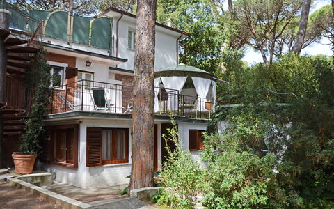 Villa Pineta: Hjem, Sommerhus, Veranda, Altan, Estate, Skygge, Gård, Backyard, Udendørs Struktur, Hacienda