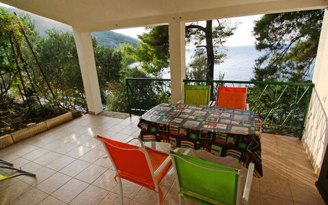 Korčula Prigradica 300: Plante, Møbel, Bord, Stol, Udendørs Møbler, Træ, Udendørs Bord, Skygge, Veranda, Indretning