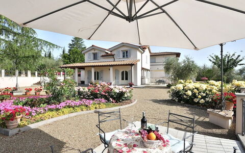 Villa Gaville: Plante, Blomst, Ejendom, Bygning, Botanik, Blomsterkrukke, Stol, Træ, Vindue, Bord